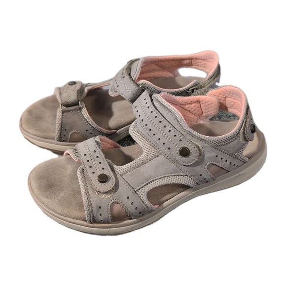 SAS Sandals Taupe Embark Women’s Size 8 N Suede Hook Loop Comfort Walking - Picture 1 of 8